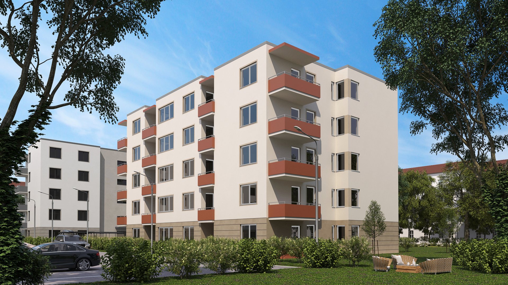 Visualisierung des Bauvorhabens in der Stavener-Straße